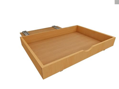 26'' Under Sink Organizers Storage Dovetail Drawer Rollout Drawer Wood Tray Kitchen Organizer Cabinet Slide Out Shelve Pull-Out Shelf Organization Assembled w/Sliders (26'' Width/one Drawer) - size: 26'' W x 18''D