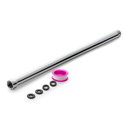 OFFO Shower Head Extension Arm, 16 in Shower Arm Extension Shower Head Extender Made of 305 Stainless Steel Shower Pipe Extension, Chrome - color: Chrome, style: 16 in