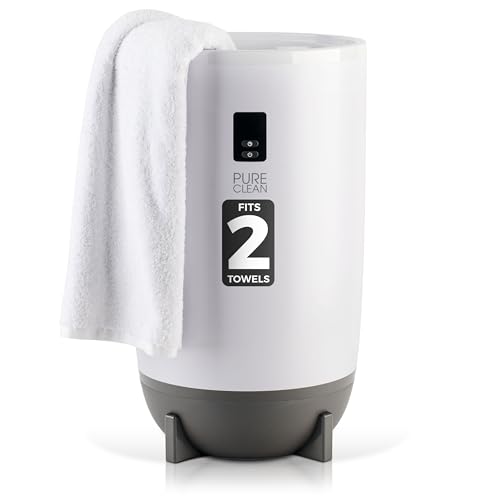 PureClean Towel Warmer Bucket, Portable Blanket Heater for Bathroom and Spa, Customizable Fragrance, Auto Shut-Off, Fits 2 Large Towels, Blankets and Bathrobes, LED Display, Adjustable Timer, Gray - color: Gray
