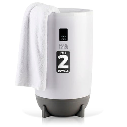 PureClean Towel Warmer Bucket, Portable Blanket Heater for Bathroom and Spa, Customizable Fragrance, Auto Shut-Off, Fits 2 Large Towels, Blankets and Bathrobes, LED Display, Adjustable Timer, Gray - color: Gray