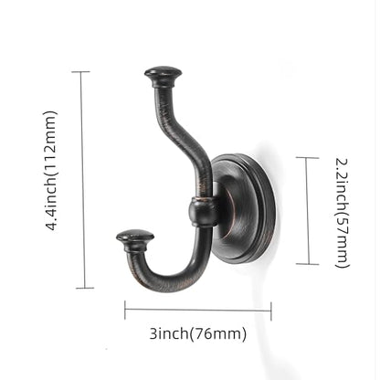 1 Pack 4-1/2 Inch Zinc Alloy Oil Rubbed Bronze Towel Hooks | Solid Metal | Wall Mount | Robe Hooks | Coat Hooks | For Bathroom, Shower, Bedroom, Entryway | Bathroom Hardware Accessories - color: Oil Rubbed Bronze