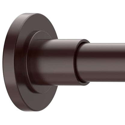 GXOACKJ Brown Shower Curtain Rods - 31-80 Inch Spring Tension Shower Rods for Bathroom, Adjustable, No Drilling, No Rust, Stainless Steel - color: Brown, size: 31-80