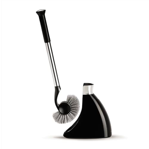 simplehuman Toilet Brush with Caddy Stainless Steel, Black - color: Black, style: Toilet Brush