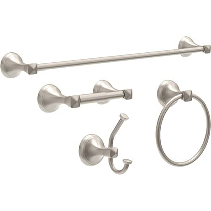 Delta Toilet Paper Holder | Spring Loaded | Brushed Nickel | Wall Mount | EsatoBathroom Accessories
