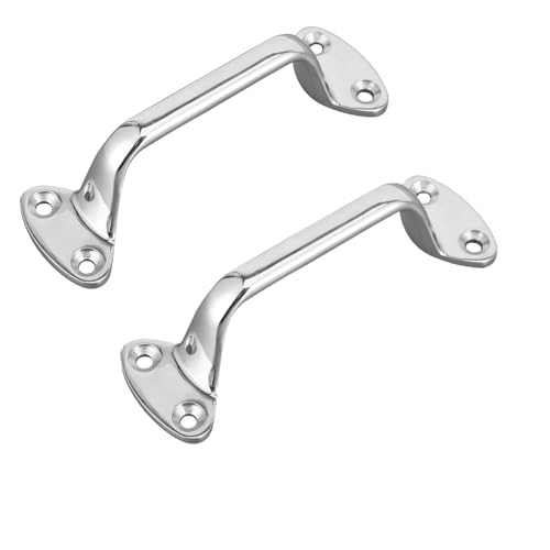 Bath Grab Bar, 6in Shower Grab Bar Stainless Steel Bathroom Handles Stairway Handrail Balance Bar Boat Yacht Handle Pull Shower Handle Safety Bar for Grab Bars Senior, Elderly, Handicap (2Pcs) - size: 2Pcs