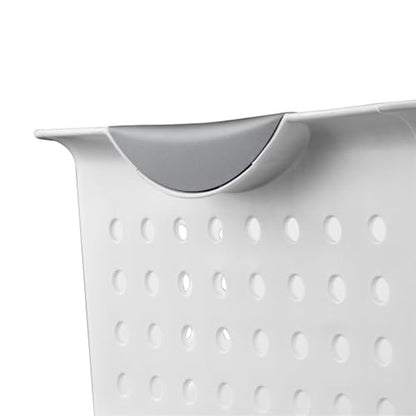 Sterilite Medium Ultra™ Basket, Open Plastic Storage Bin, White, 6 Pack | Classic Storage Organizer Baskets for Countertops, Pantry Shelves, Kitchen Cabinets, Laundry Rooms & Home Offices