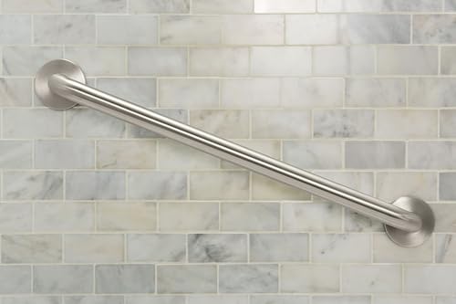 Moen Home Care Bathroom Safety 36 Inch Stainless Steel Handicap Grab Bar for Bathtub and Shower, Elderly Assistance Product with Concealed Screws, 8736 - color: Silver, size: 36 Inch