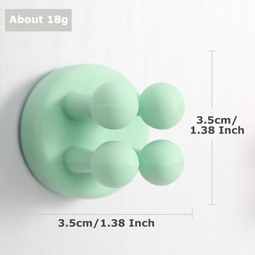 4 pcs Silicone Toothbrush Holder Multi-Function Hook Waterproof self Adhesive Single Toothbrush Hook Plug Holder for Wall for Hanging Bathroom Kitchen Living Room Office - color: Green