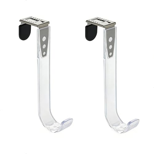 NewTalent Set of 2pcs Adjustable Over the Door Hooks for Hanging, for Living Room, Bathroom, Bedroom, Kitchen Hanging Clothes, Towels, Hats, Coats, Bags - style: Traditional