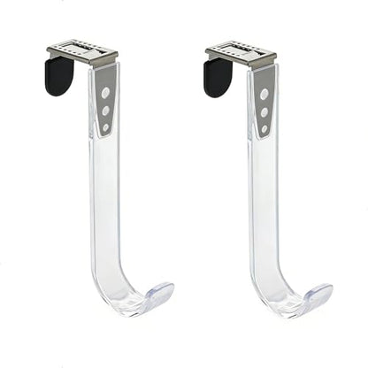 NewTalent Set of 2pcs Adjustable Over the Door Hooks for Hanging, for Living Room, Bathroom, Bedroom, Kitchen Hanging Clothes, Towels, Hats, Coats, Bags - style: Traditional