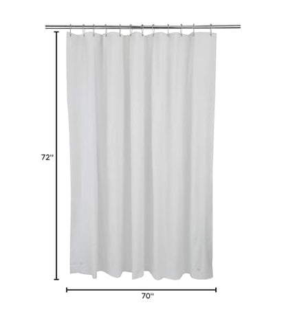 Bath Bliss PVC Deluxe Hotel Weight Shower Curtain Liner | 8G | 70"x72" | Rust Resistant Copper Grommets | Magnetic Hem | White (Pack of 2) - color: White, size: 70"W x 72"L (Pack of 2)