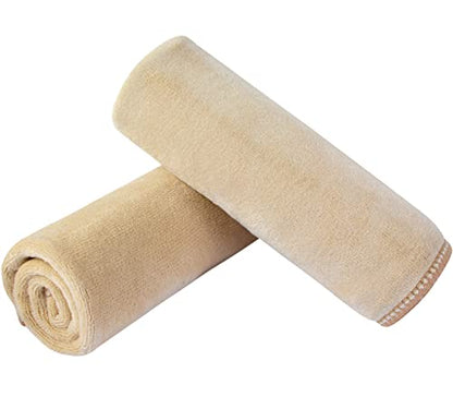 Microfiber Facial Cloths Fast Drying Washcloth 12inch x 12inch (2pack, Cream) - color: Cream, size: 1 Count (Pack of 2)