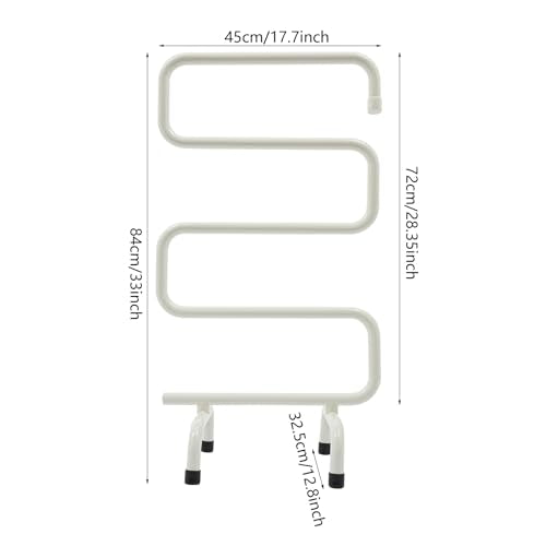 Heated Towel Warmer, Freestanding & Wall-Mounted Towel Rack with Built-in Switch, Overheat Protection & Constant Temperature Control for Bathroom and Spa