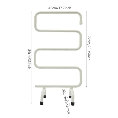 Heated Towel Warmer, Freestanding & Wall-Mounted Towel Rack with Built-in Switch, Overheat Protection & Constant Temperature Control for Bathroom and Spa
