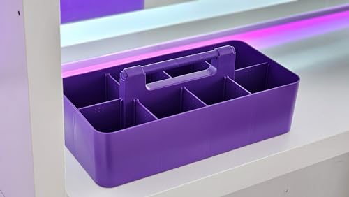 8 Compartments DIY Dividers,Large caddy, Multi Purpose, Simple, Portable, Stackable, Modern Solution for School, Office,MADE IN USA (Royal Purple) - color: Royal Purple