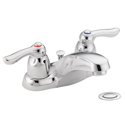 Moen 8917 Commercial M-Bition 4-Inch Centerset Lavatory Faucet with Drain 1.5 gpm, Chrome