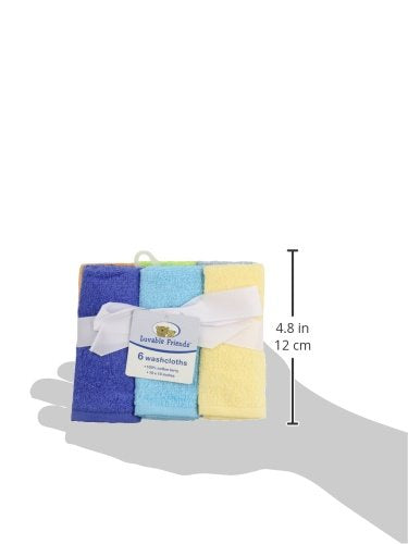 Luvable Friends Unisex Baby Super Soft Cotton Washcloths, Blue, One Size - color: Blue, size: One Size