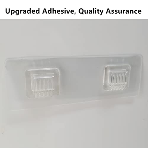 JiePai Adhesive Acrylic Corner Shower Caddy 2 Pack, Rustproof Bath Shelf | Thick clear acrylic, rustproof & mildew resistant. No-drill adhesive mount for corner. For shower, kitchen or bathroom