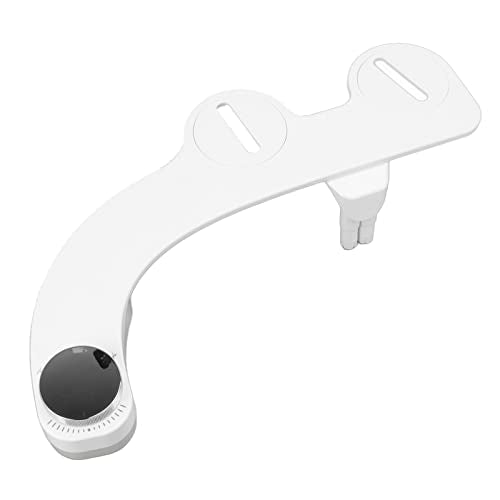 Bidet Attachment with Dual Nozzles, Non Electric Self Cleaning Water Bidet, Adjustable Pressure Fresh Water Wash and Mechanical Toilet Sprayer for Frontal Rear Cleansing