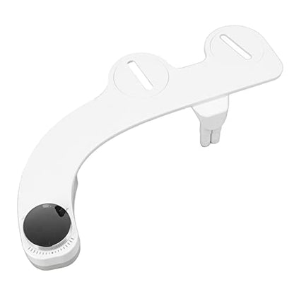Bidet Attachment with Dual Nozzles, Non Electric Self Cleaning Water Bidet, Adjustable Pressure Fresh Water Wash and Mechanical Toilet Sprayer for Frontal Rear Cleansing