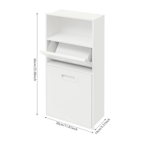 Recessed Toilet Paper Holder in Wall Tissue Toilet Roll Holder Stainless Steel recessed wall Niche Bathroom Toilet Paper Holder with Storage Cabinet for Kitchen Bedroom Hotel (26in-White) - color: 26in-white