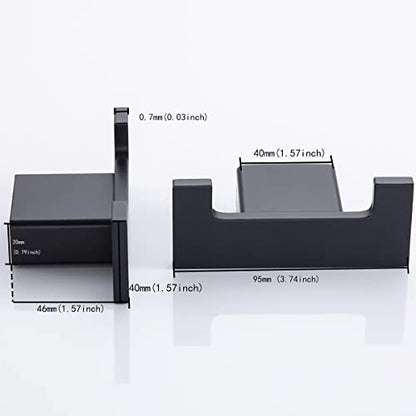 RANDOM Black Double Towel Hook SUS304 Stainless Steel Towel Hooks for Bathroom Wall Mounted Coat Hooks Heavy Duty Wall Hook Square Hand Towel Holder Matte Black Robe Hook.96009-8MB-2 - color: Double Hooks-Matte Black
