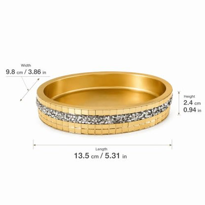 Gold Mosaic Soap Dish and Bathroom Tray, Shiny Soap Holder | Multi functional dressing table, kitchen bathroom storage tray, used for storing soap, rings, jewelry, and small accessories - size: Soap Dish