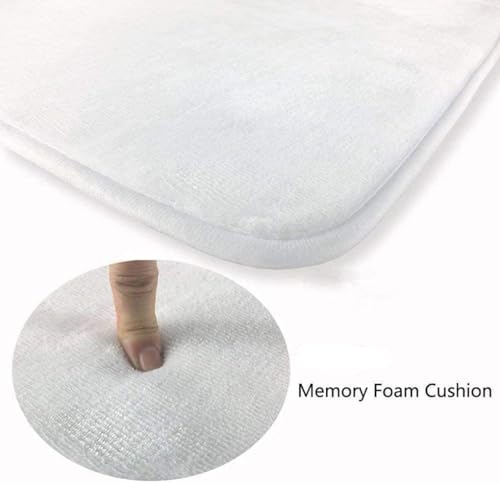 Funny Cat Bath Mat Boho Modern Cute Aesthetic Girly Unique Spring Flowers Girls Chic Teen Pretty Women Bathroom Rug Microfiber Memory Foam Shower Mat Kitchen Bath Floor Rugs, 16x24 Inch - size: 16x24 Inch(40x 60CM)