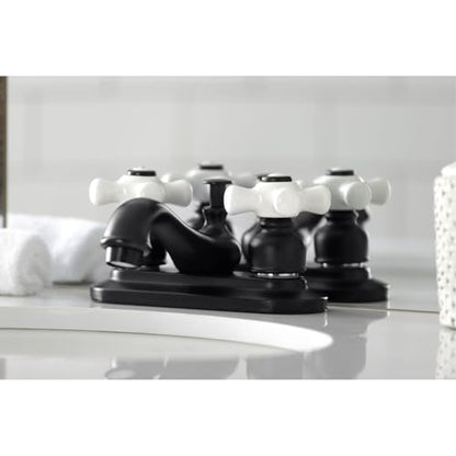 Kingston KB601PX 4" Centerset Bathroom Faucet, Polished Chrome