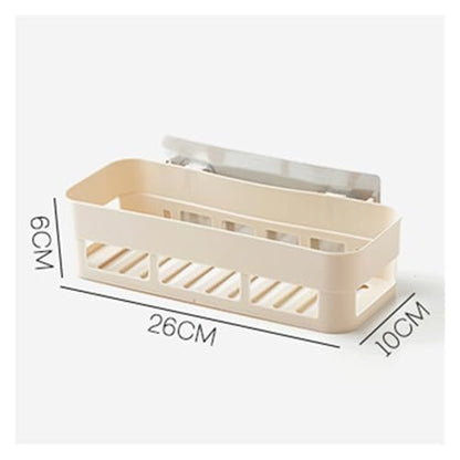 Adhesive Corner Shelf Waterproof Wall Mounted, No Drill Bathroom Kitchen Storage Rack Organizer(A)