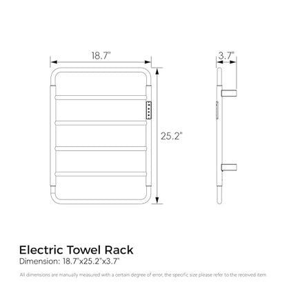 Towel Warmer, Stainless Steel Heated Towel Racks for Bathroom, 6 Bars Wall Mounted Towel Heater with Intelligent Touch Screen Timer & Temperature Adjustment, Plug-in/Hard-Wired, Brushed Nickel - color: Brushed Nickel, size: 6-Bar