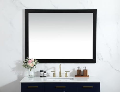 Envision, Aqua Vanity Mirror 48X36 Inch in, Modern, Black - color: Black, size: 36"L X 48"W