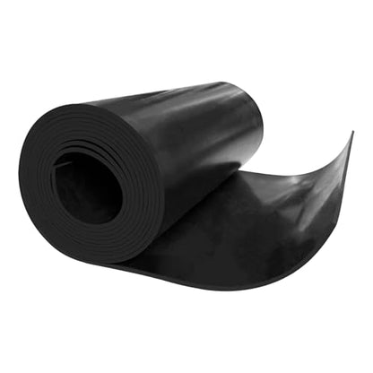 Black Solid Rubber Strip, 1/8 (.125)" Thick X 12" Wide X 10'Long | Solid Flat Rubber Roll for Anti-Slip, Anti-Vibration DIY Gaskets Crafts Sealing Supports Protection - size: 12"X10'X1/8,No Adhesive