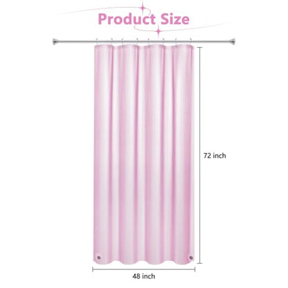Seenus Dreamy Pink Glitter PEVA Shower Stall Curtain 48 x 72 inch, Waterproof Plastic Sparkle Shower Curtain Liner with Large Magnets, Blingbling Shimmery Bathroom Shower Curtain Rose Pink - color: Glitter Pink, size: 48"W x 72"L (Pack of 1)