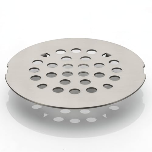 Snap-in Shower Drain Cover 4-1/4 inch Shower Strainer Grid Round (1, Gunmetal) - color: Gunmetal