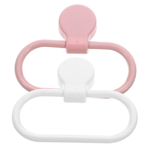 WOONEKY 2pcs Self Adhesive Towel Rings No Drill Hand Towel Holder for Bathroom Kitchen Easy to Install Versatile