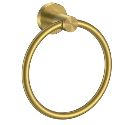 FORIOUS Towel Ring, SUS304 Stainless Steel Modern Hand Towel Holder Rack Hanger Round for Bathroom Wall Mounted, Ideal for Bath, Kitchen, RV, Dark Gold | Modern Hand Towel Holder Rack Hanger Round for Bathroom Wall Mounted, Ideal for Bathroom, Kitchen, RV