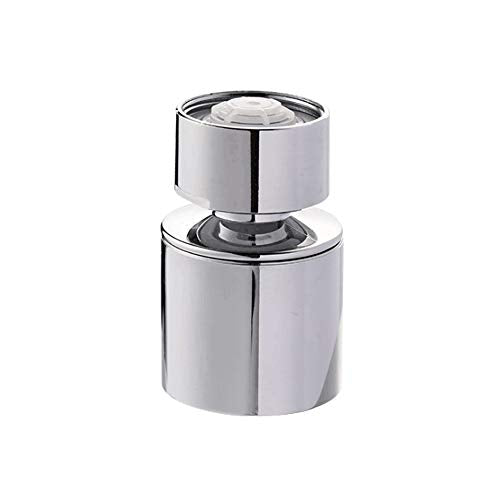 Kitchen Faucet Aerator & Head Replacement, 360° Swivel, 2 Modes | Sprayer Attachment with Dual Flow, No Splash Chrome Nozzle, 55/64 Female Thread Adapter for Bathroom Tap Extender