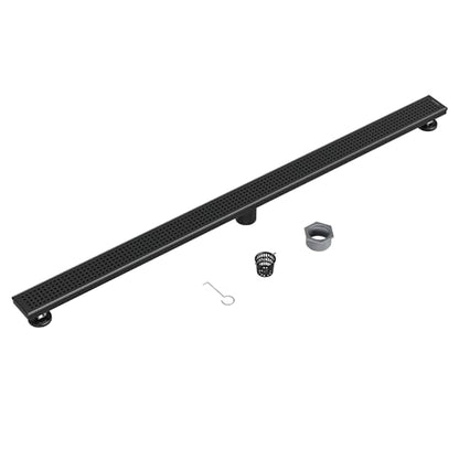 Neodrain 48" Linear Shower Drain, Matte Black 304 SS Bathroom Linear Drain | Black Shower Drain with Quadrato Grate& Adjustable Feet, Long Rectangle Shower Floor Drain in Bathroom, Balcony etc,cUPC - color: Matte Black, size: 48 In
