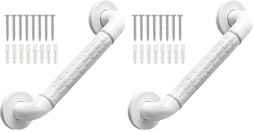 Grab Bars Anti Slip Shower Handle Bathroom Grab Bar Hand Rail Support Assist Bath Handles Bathroom Balance Bars for Handicap Elderly Injury (Pack of 2) - size: 30*8cm (Pack of 2)