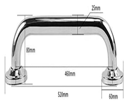 Grab Rails Grab Rails,Bathroom Safety Handicap Grab Bar, Bathroom Grab Bars, Wall-Mounted Straight Hair Towel Rack, Sturdy Stainless Steel Shower Safety Handle for Bathtu-One Color-52Cm - size: 52Cm