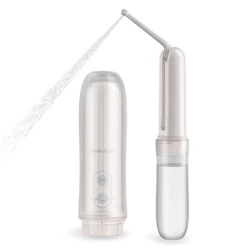 Portable Electric Bidet, Handheld Battery Powered Travel Bidet, White | 2 Pressure Modes, Waterproof, Foldable, Pocket-Sized, Cordless, Daily Hygiene Cleaning at Home, Camping and Travel - color: White