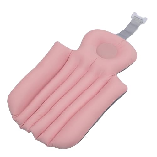 Adult Bath Pillow Suction Cup Design Neck Back Support Nonslip Bath Mat for Home Bathroom (Pink) - color: Pink