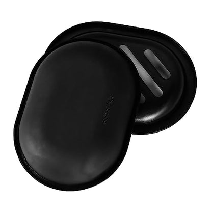 Topsky Soap Dish for Shower, 4pcs Dishes with Drip Tray, Bar Holder with Drain for Kitchen Sink, Keeps Soap Dry, Black - color: Black 4pcs