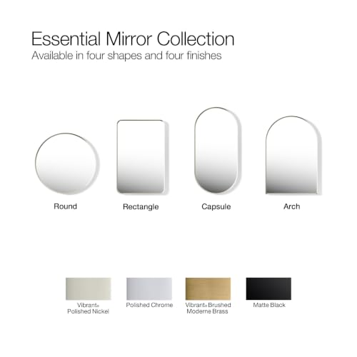 Kohler Essential 24 in. W x 36 in. H Rectangular Framed Wall Mount Bathroom Vanity Mirror in Brushed Nickel - color: Brushed Nickel, size: 36"L x 24"W, style: Rectangle