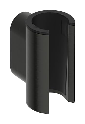 hansgrohe Modern Handheld Shower Head Holder in Brushed Black Chrome, 28885341 - color: Brushed Black Chrome