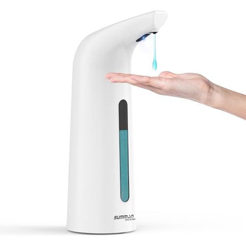 Automatic Liquid Soap Dispenser, 4-Level,Rechargeable | Plastic,13.5oz/400ml White Touchless Electric Hand & Dish Countertop Soap Dispensers with Sensor for Bathroom,Kitchen Sink - color: White, style: Rechargeable