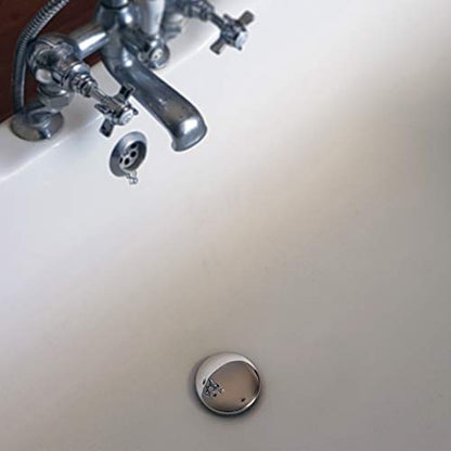 Tub Flo Stainless Steel Shower Drain Hair Catcher, Hair Stopper for Bathtub and Sink, Easy-Install Drain Filter, Fit for 0.75'' x 2.64" Sink Hole