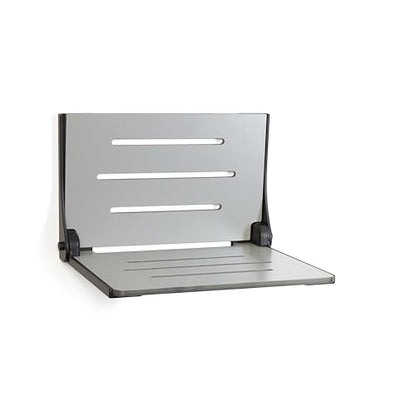 Seachrome SHAF-185155-PGS-S-MB Shower, Grey Seat with Matte Black Frame - color: Gray Seat With Matte Black Frame