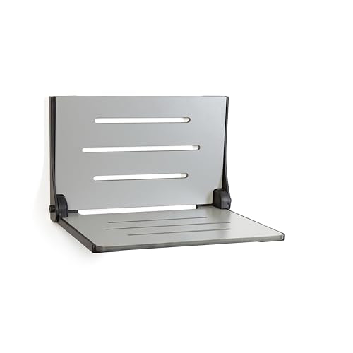 Seachrome SHAF-185155-PGS-S-MB Shower, Grey Seat with Matte Black Frame - color: Gray Seat With Matte Black Frame